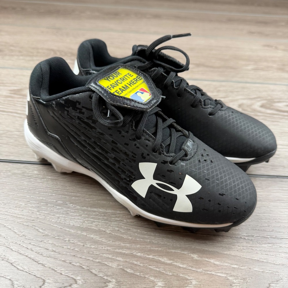 Under Armour Kids Baseball Cleats MLB Authentic Collection Black White 5Y